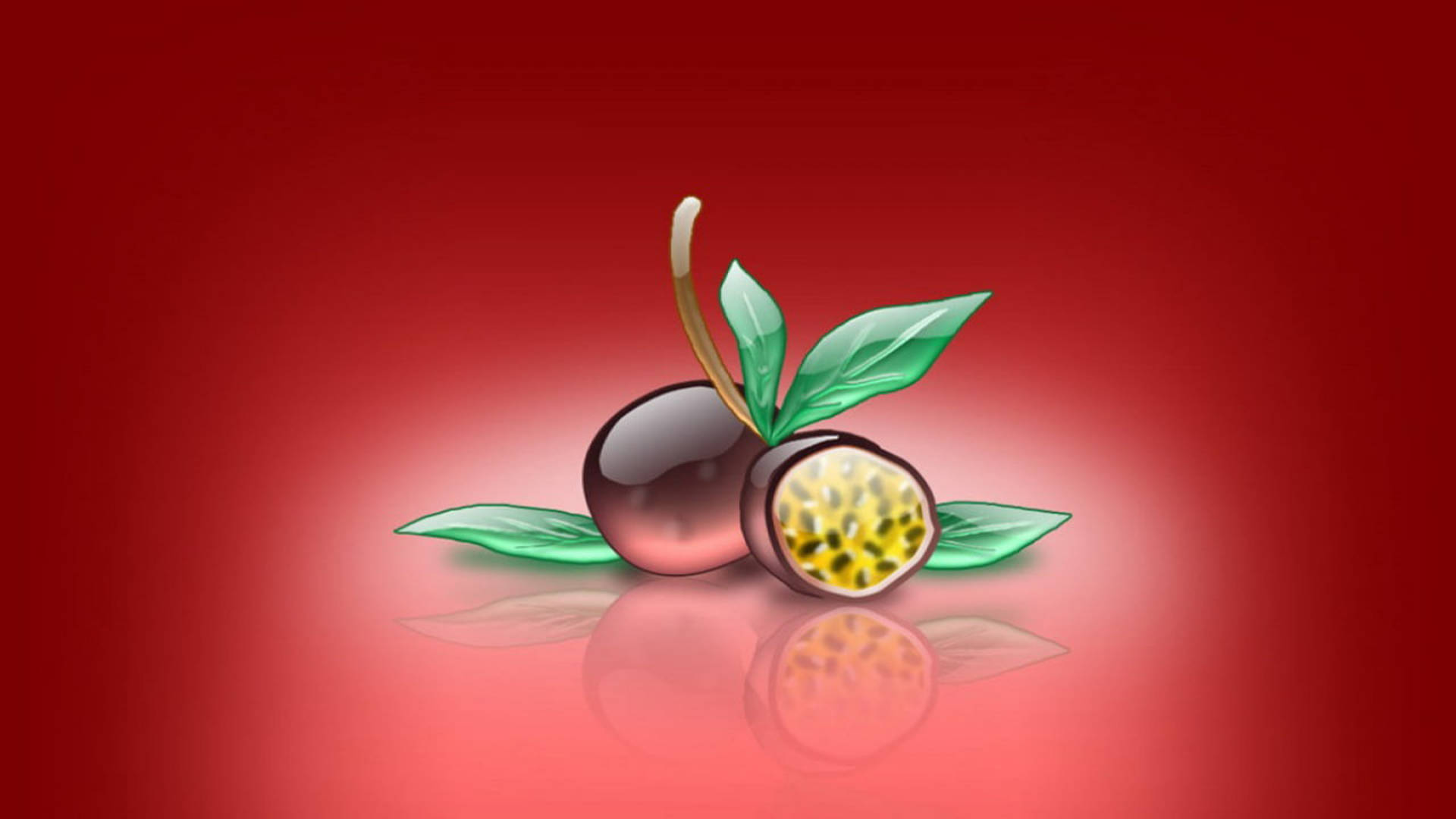 Caption: Igniting Passion - A Vibrantly Sliced Passion Fruit Background