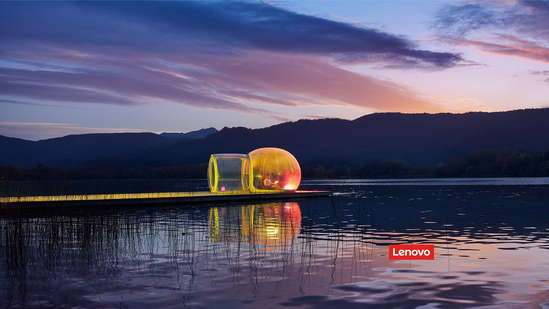 Caption: Impressive Lenovo Official Technology In Flawless Bubble Dome Design Background