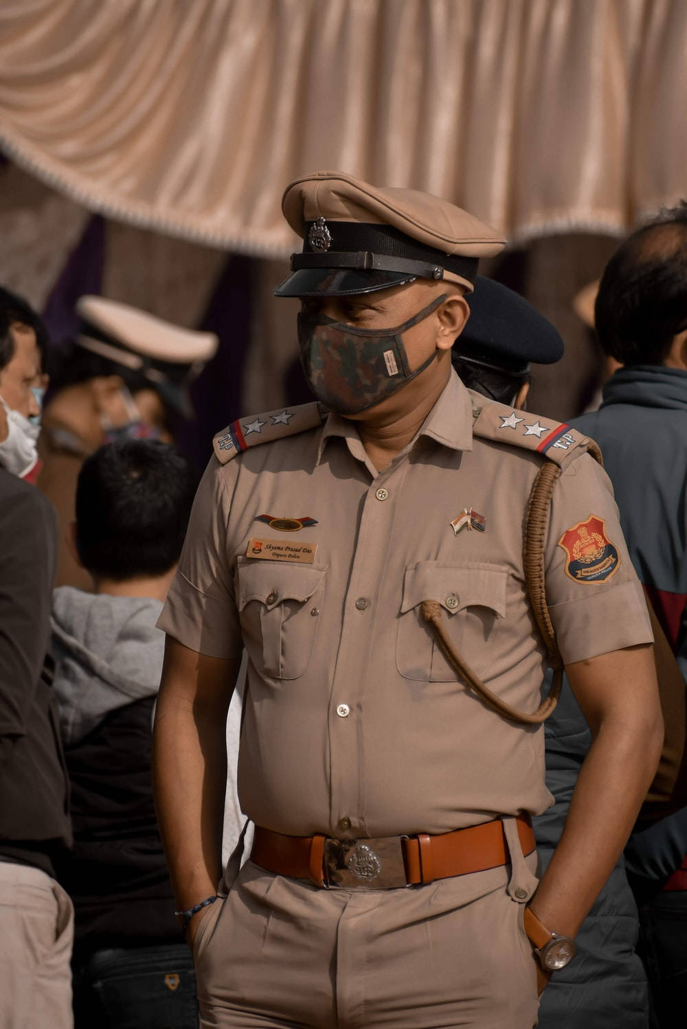Caption: Indian Police Commander In Uniform