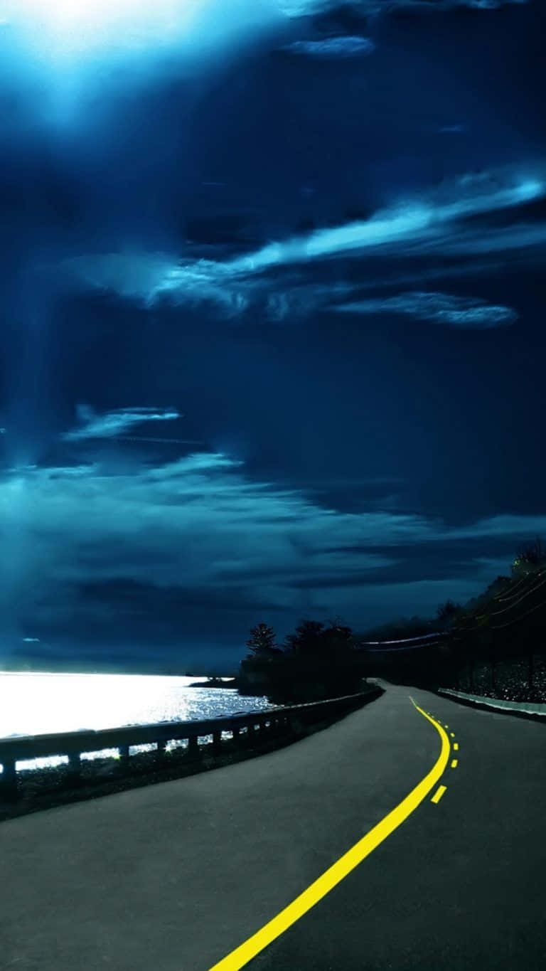 Caption: Infinite Journey On A Vapid Road Background