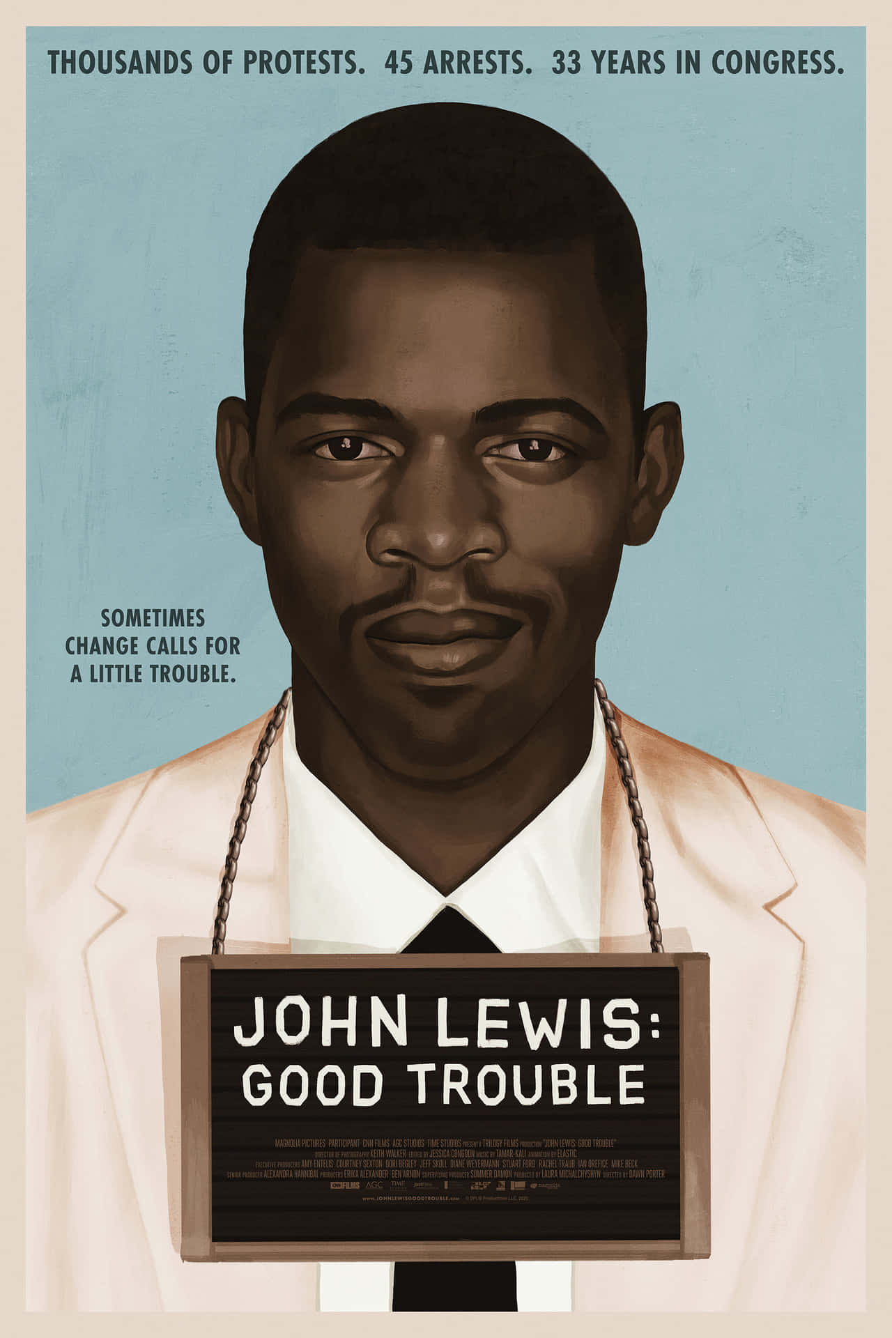 Caption: Inspirational John Lewis Film Poster Illustration Background
