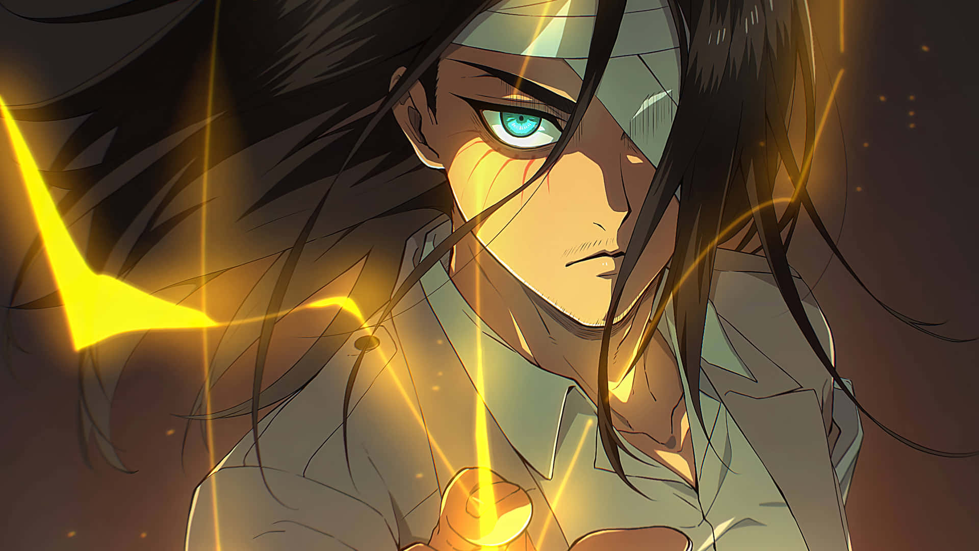 Caption: Intense Gaze Of Freedom - Eren Yeager Pfp