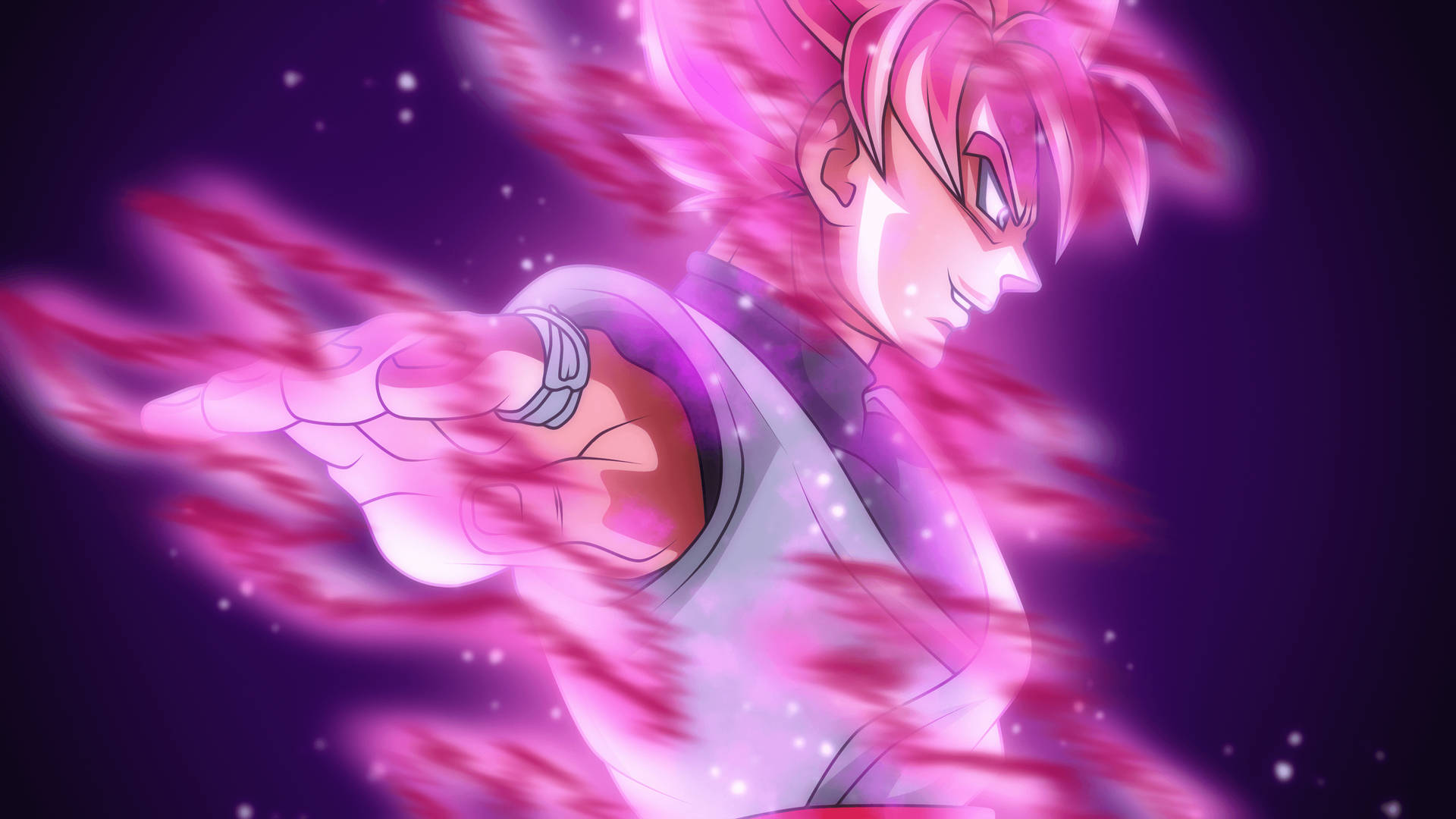 Caption: Intense Power - Black Goku In Super Saiyan Form Background