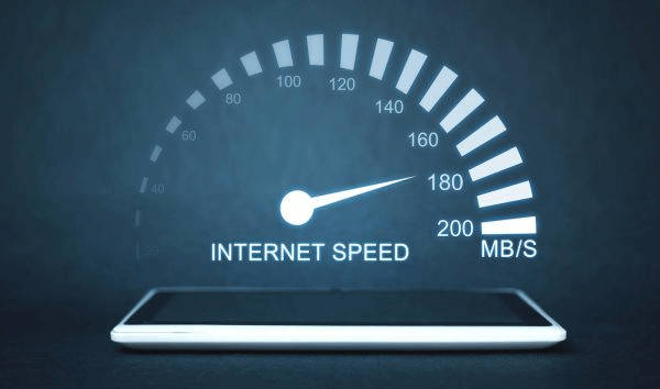 Caption: Internet Speed Testing On Mobile Device Art