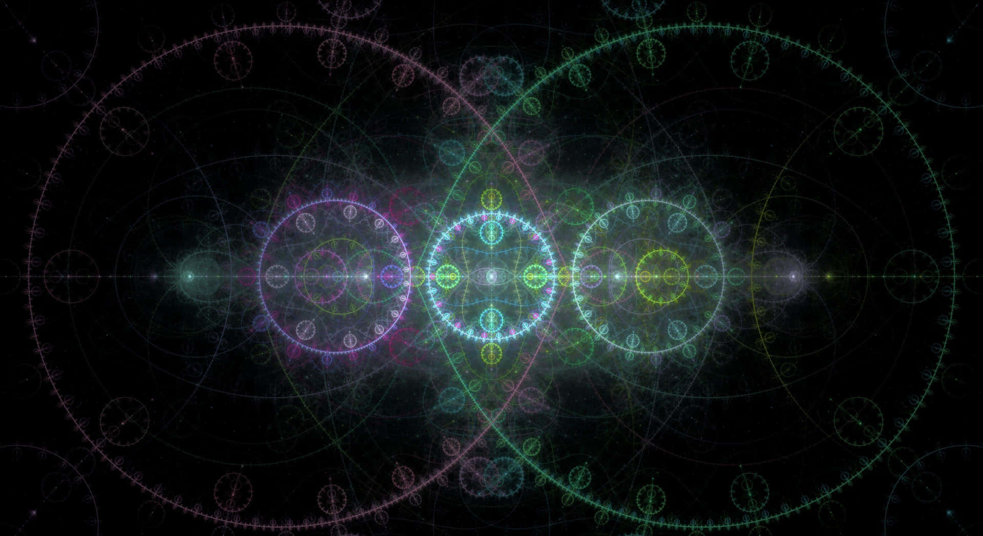 Caption: Intricate Sacred Geometry Pattern Background
