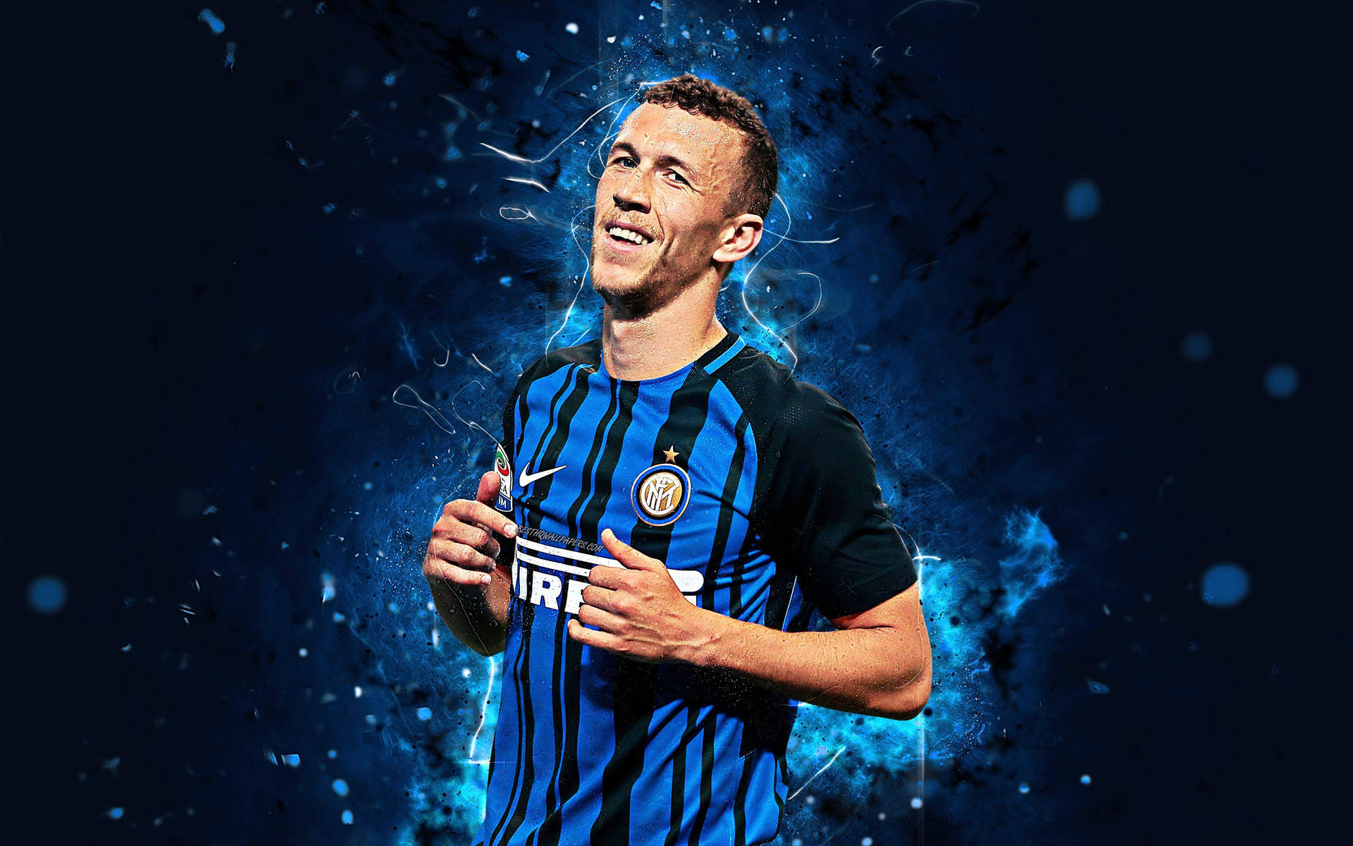 Caption: Ivan Perisic Spotlighted With Blue Aura Background