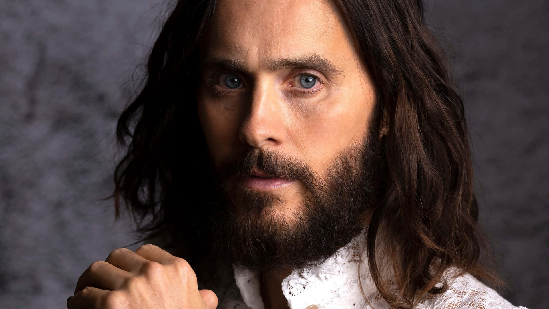 Caption: Jared Leto's Intense Gaze