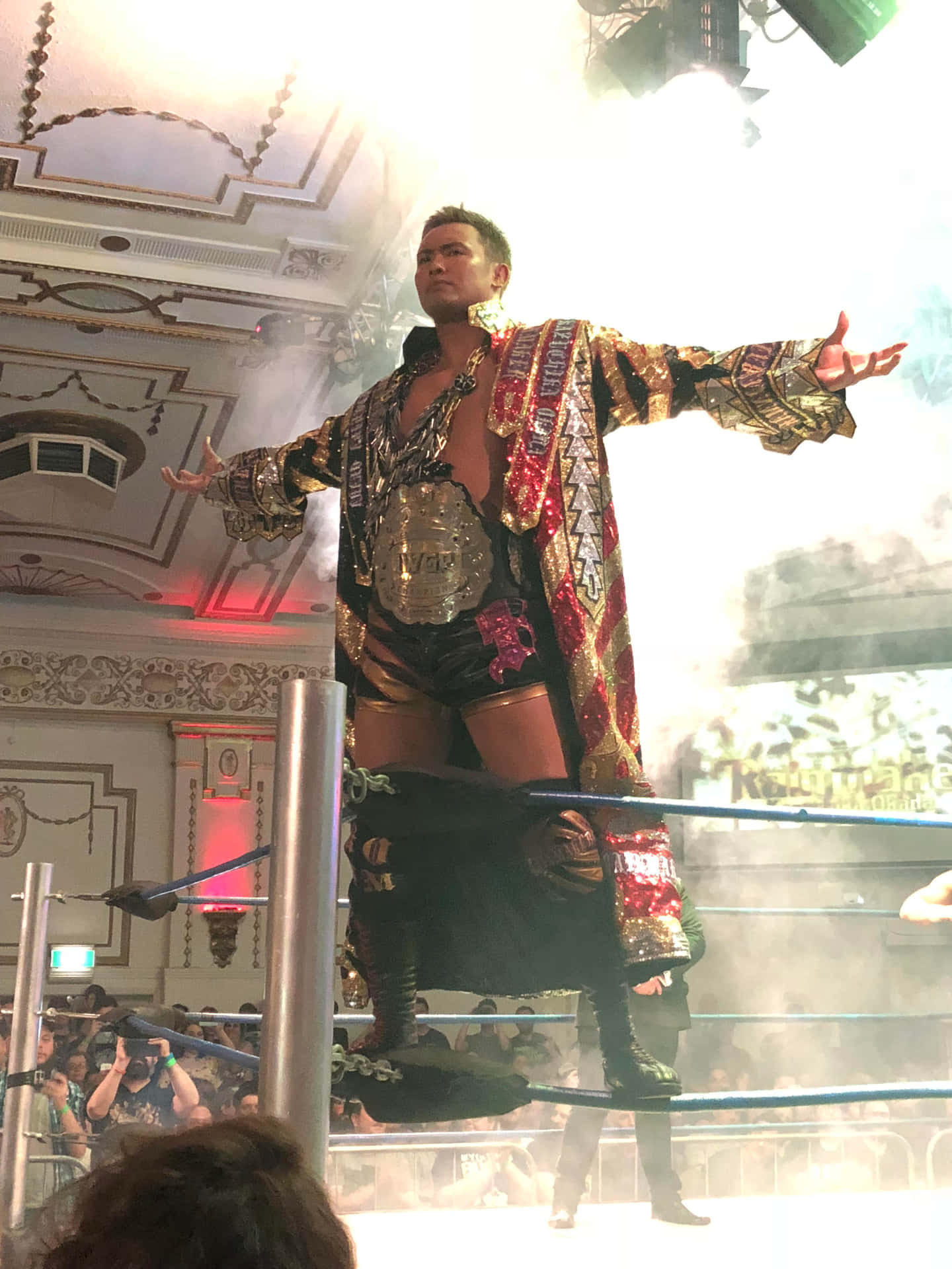 Caption: Kazuchika Okada Displaying His Wrestling Prowess At A Melbourne City Wrestling Event