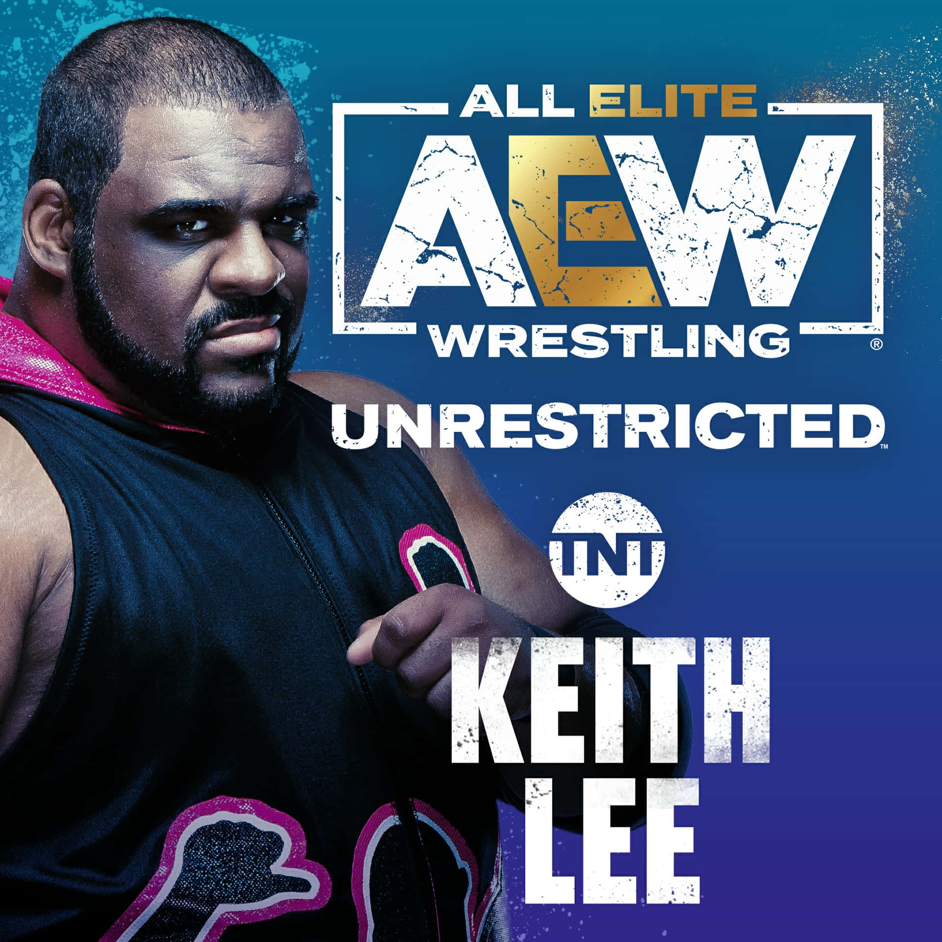 Caption: Keith Lee In All Elite Wrestling Poster Background