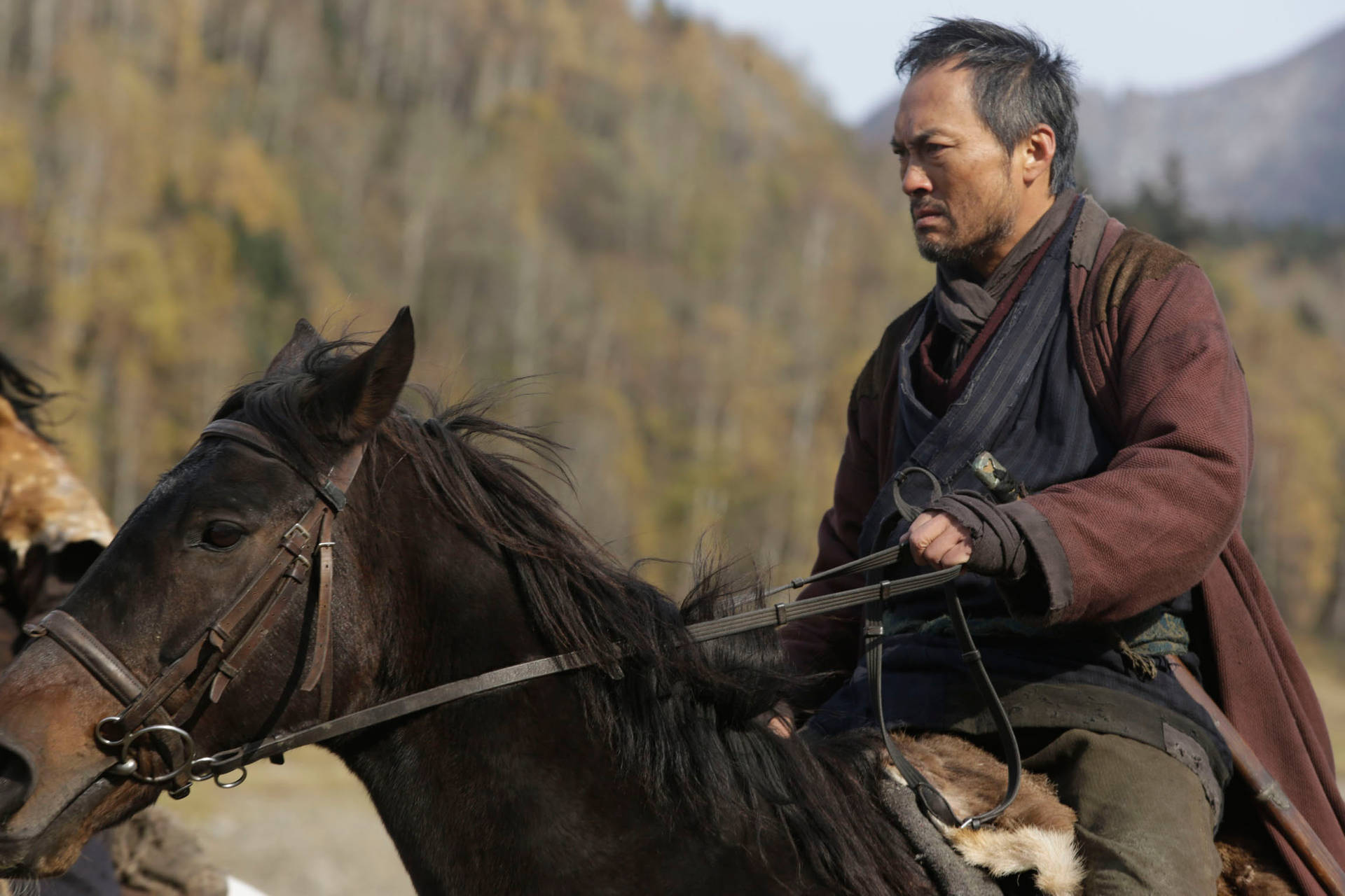 Caption: Ken Watanabe In Unforgiven 2013 Movie Scene Background