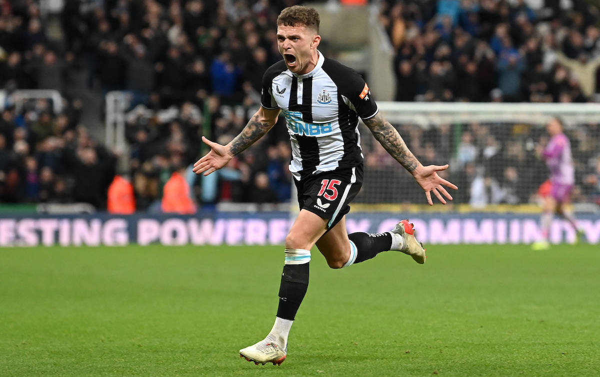 Caption: Kieran Trippier Celebrating Victory Background