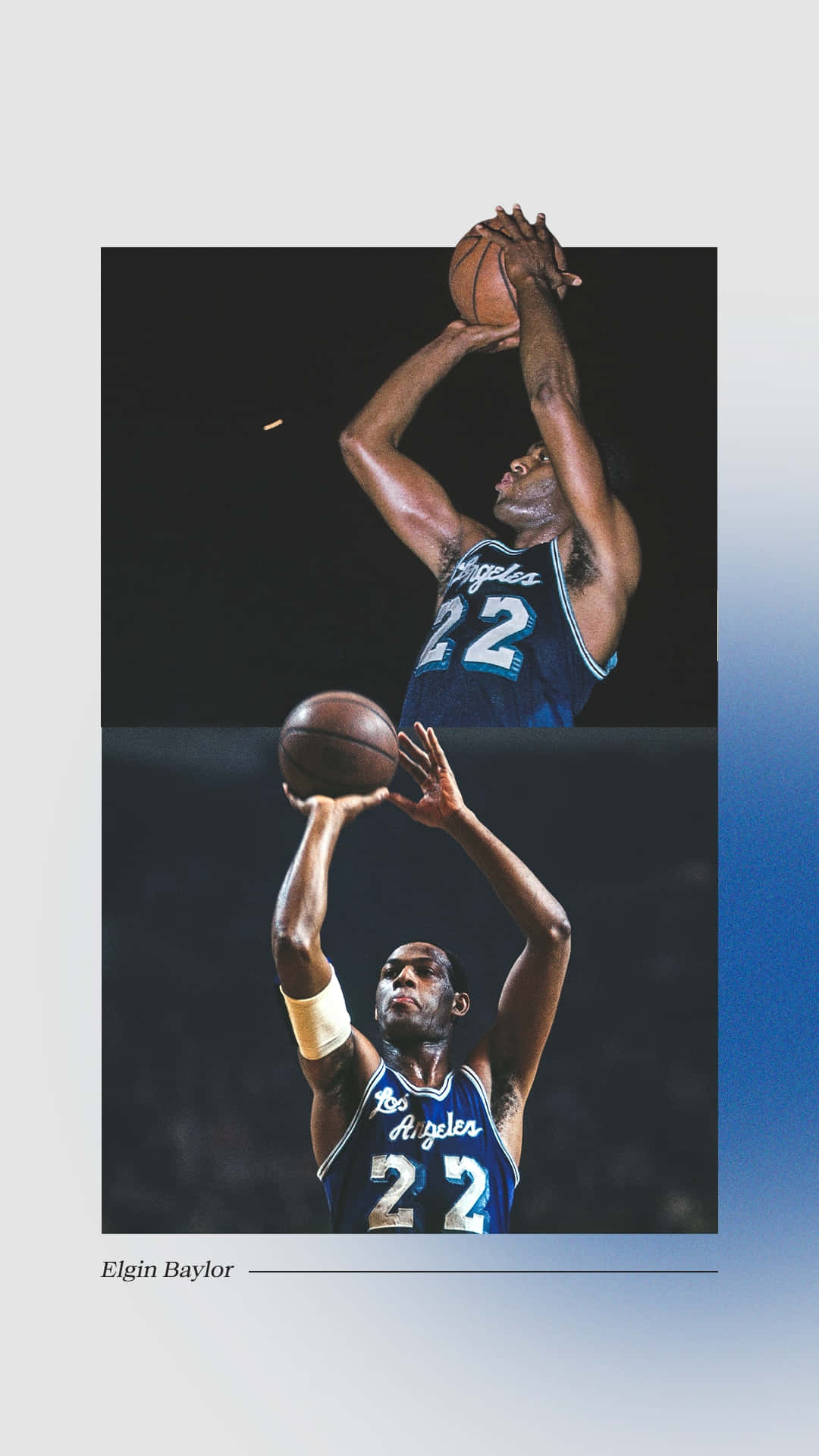 Caption: Legendary Nba Star Elgin Baylor, Envy Collectables Background