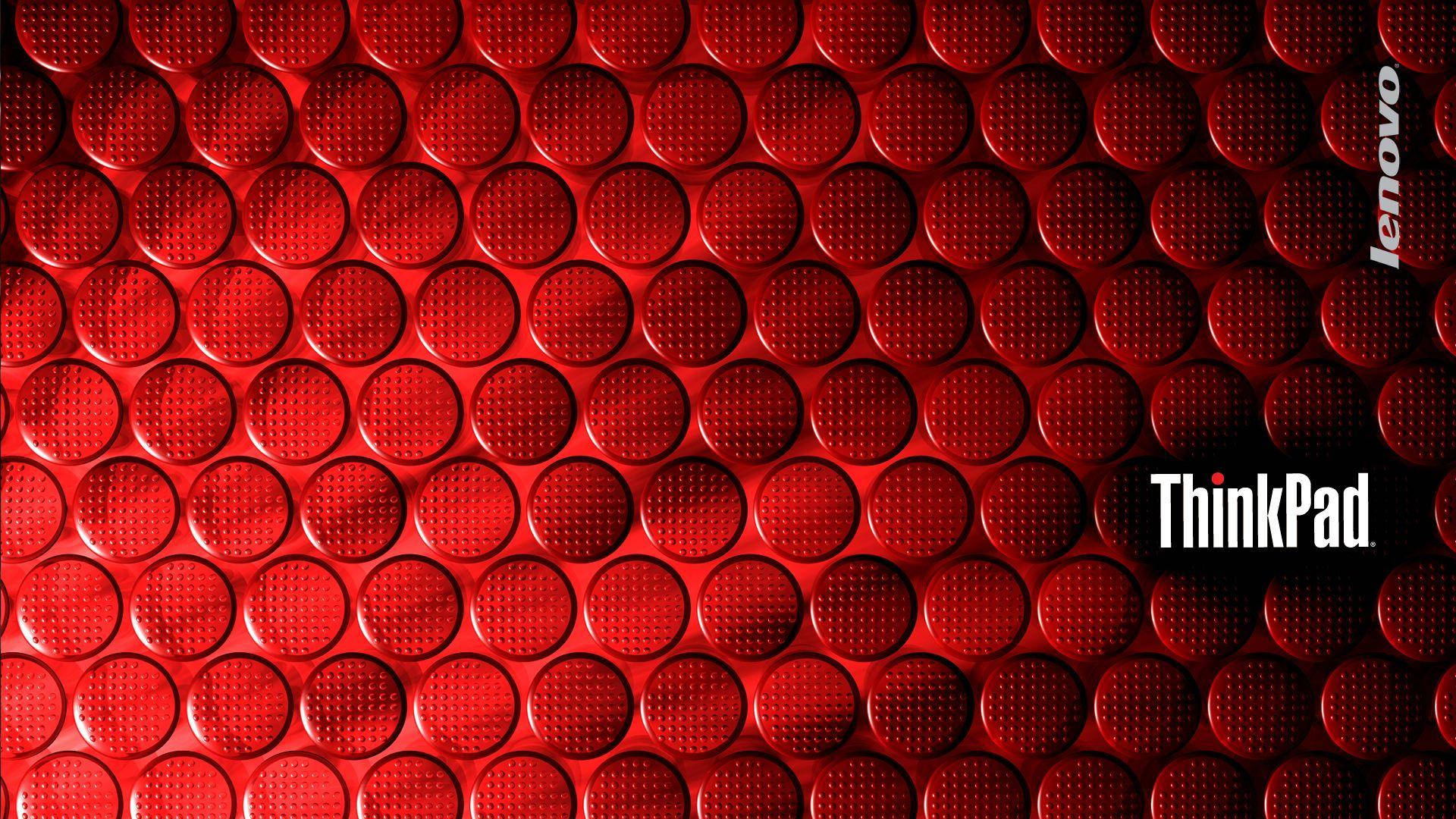 Caption: Lenovo Hd - Vibrant Crimson Dotted Surface Background