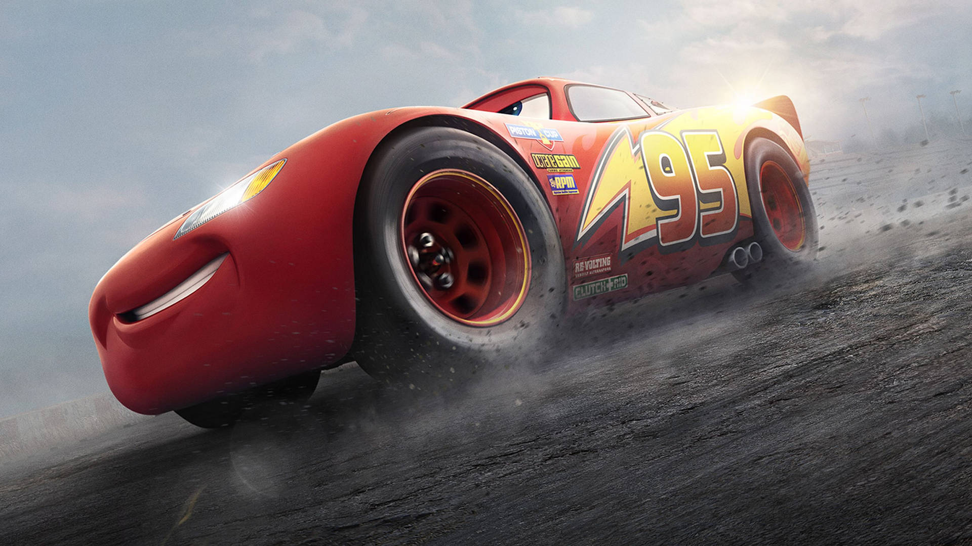 Caption: Lightning Mcqueen: Back On Track Background