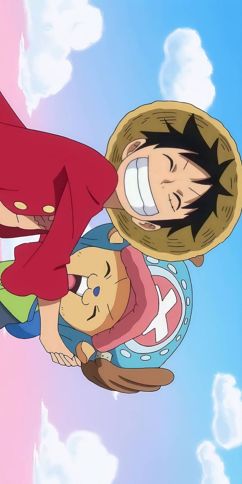 Caption: Luffy And Chopper From One Piece On Iphone Background
