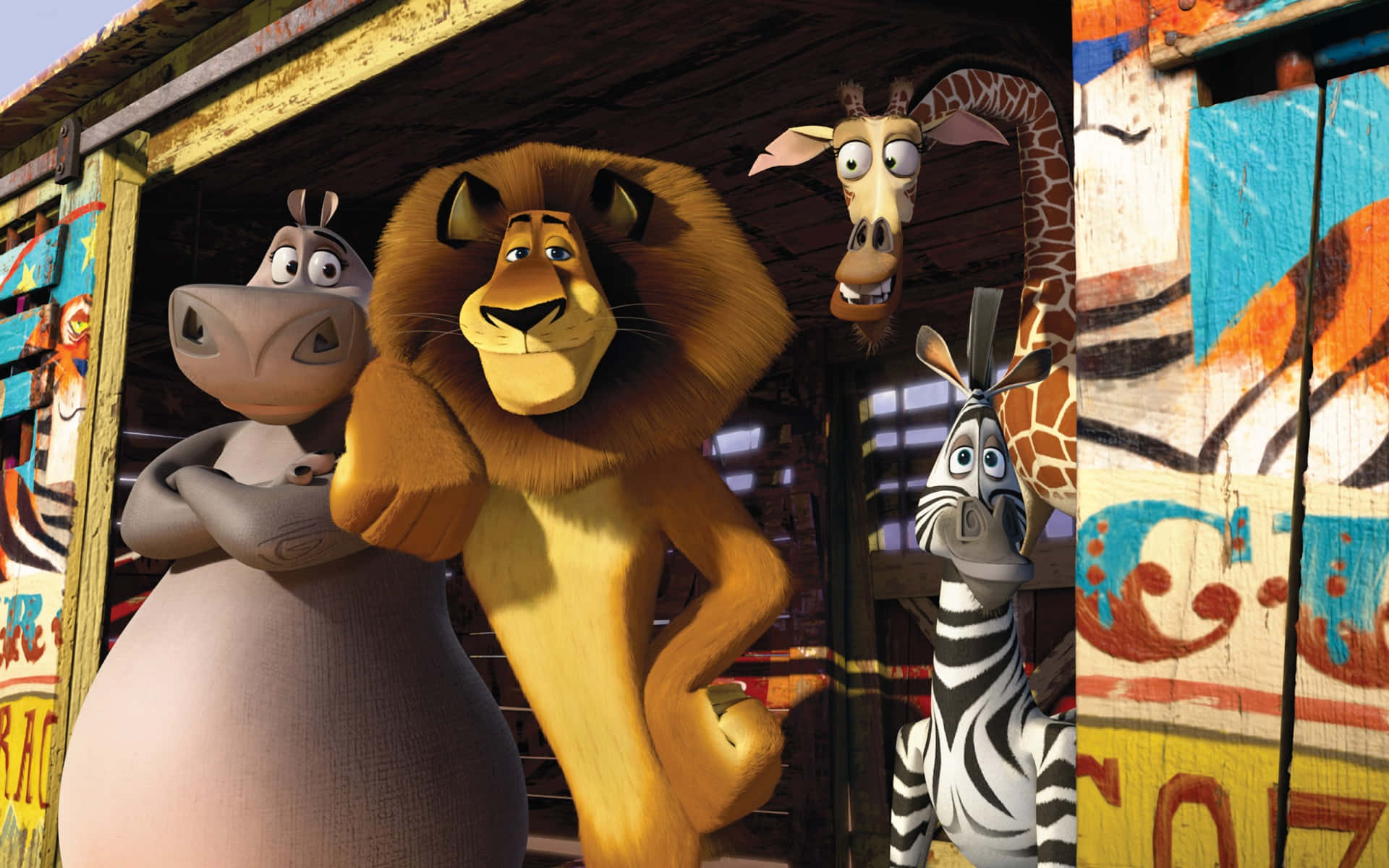 Caption: Madagascar 3 Europe's Most Wanted Main Characters Background