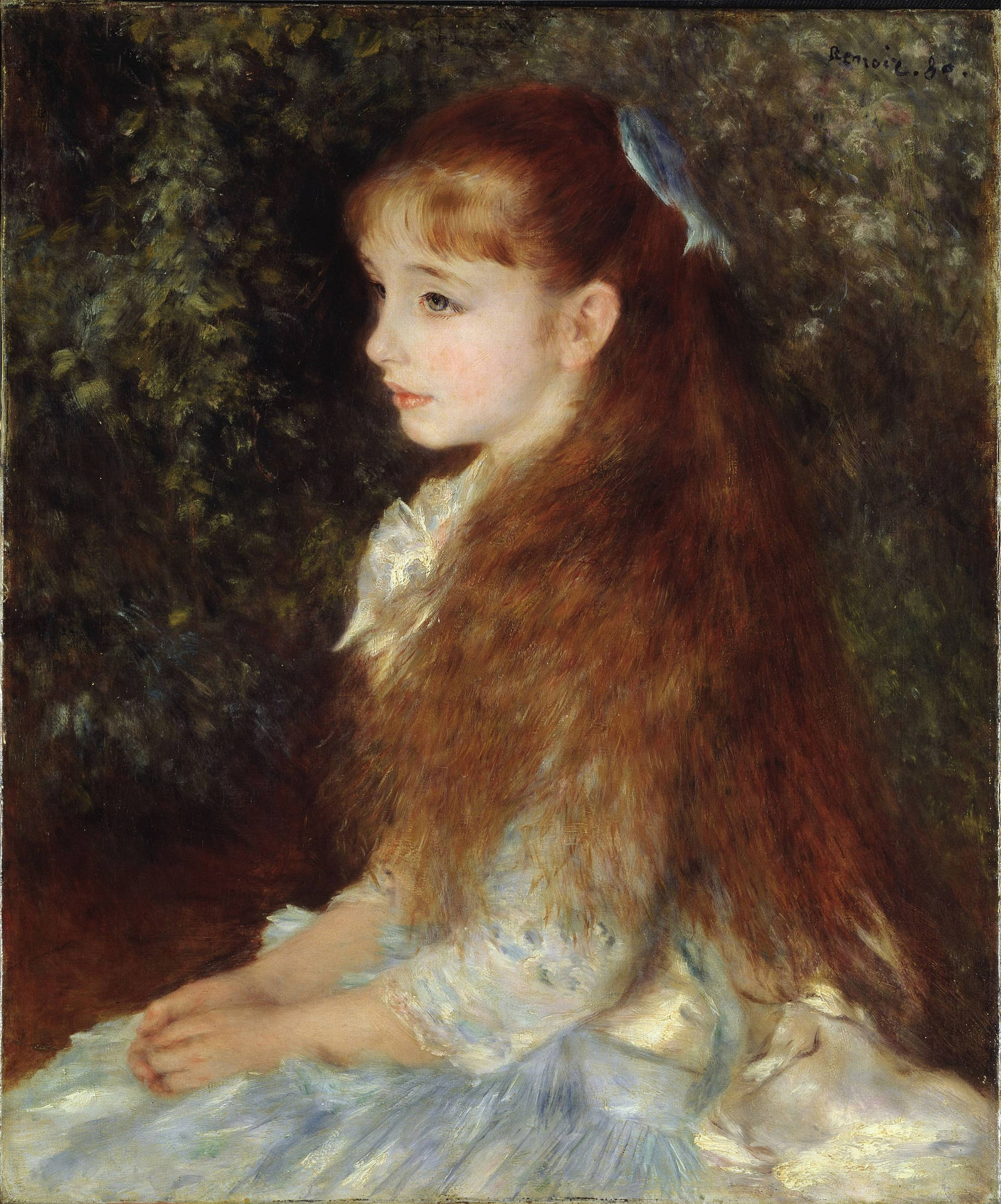 Caption: Mademoiselle Irene Cahen - A Classic Renoir Masterpiece Background