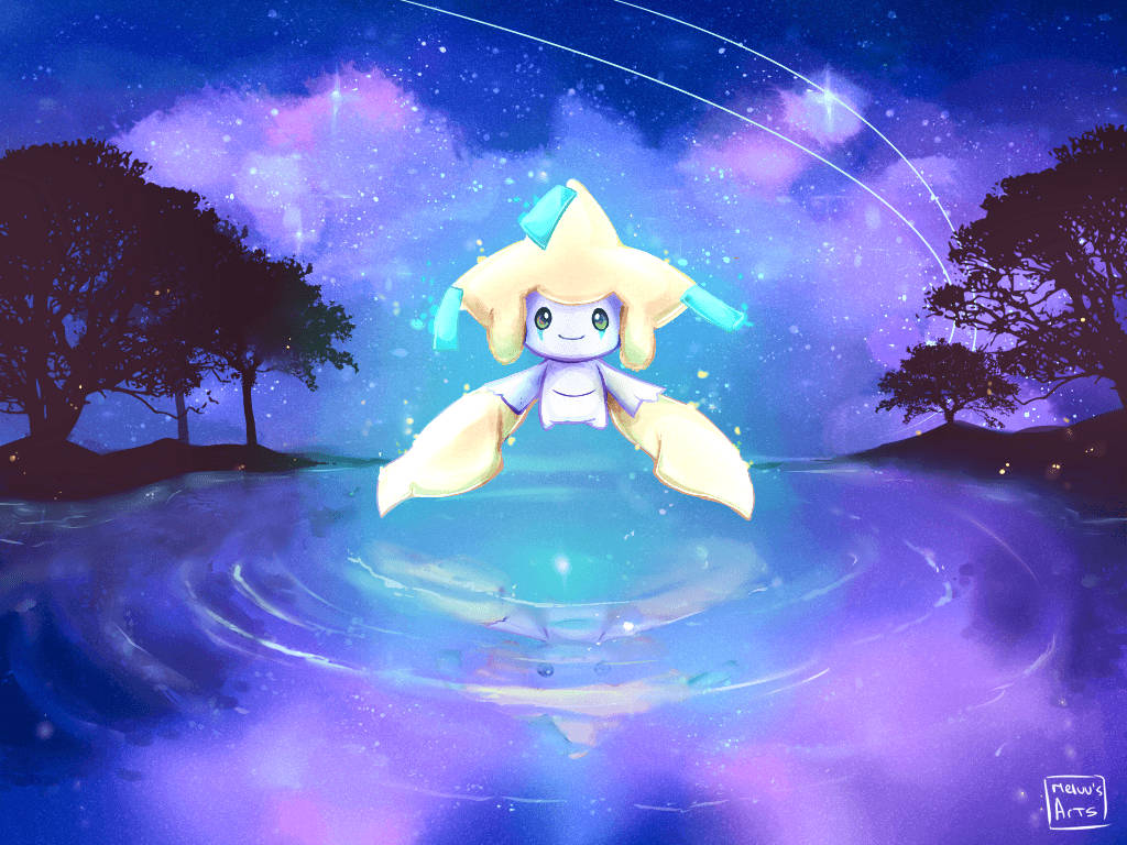 Caption: Magical Jirachi In A Starry Night