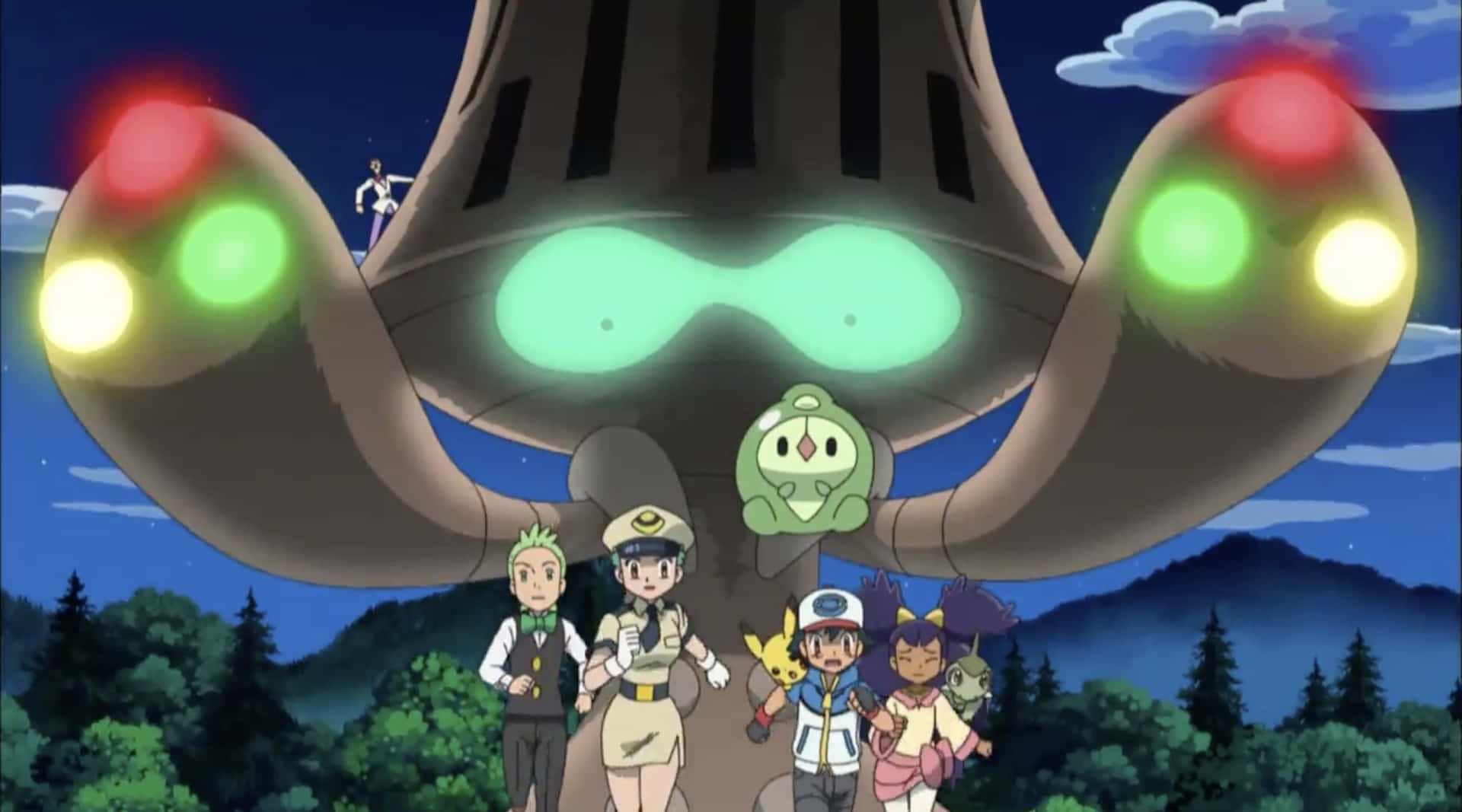 Caption: Majestic Beheeyem In Action Background