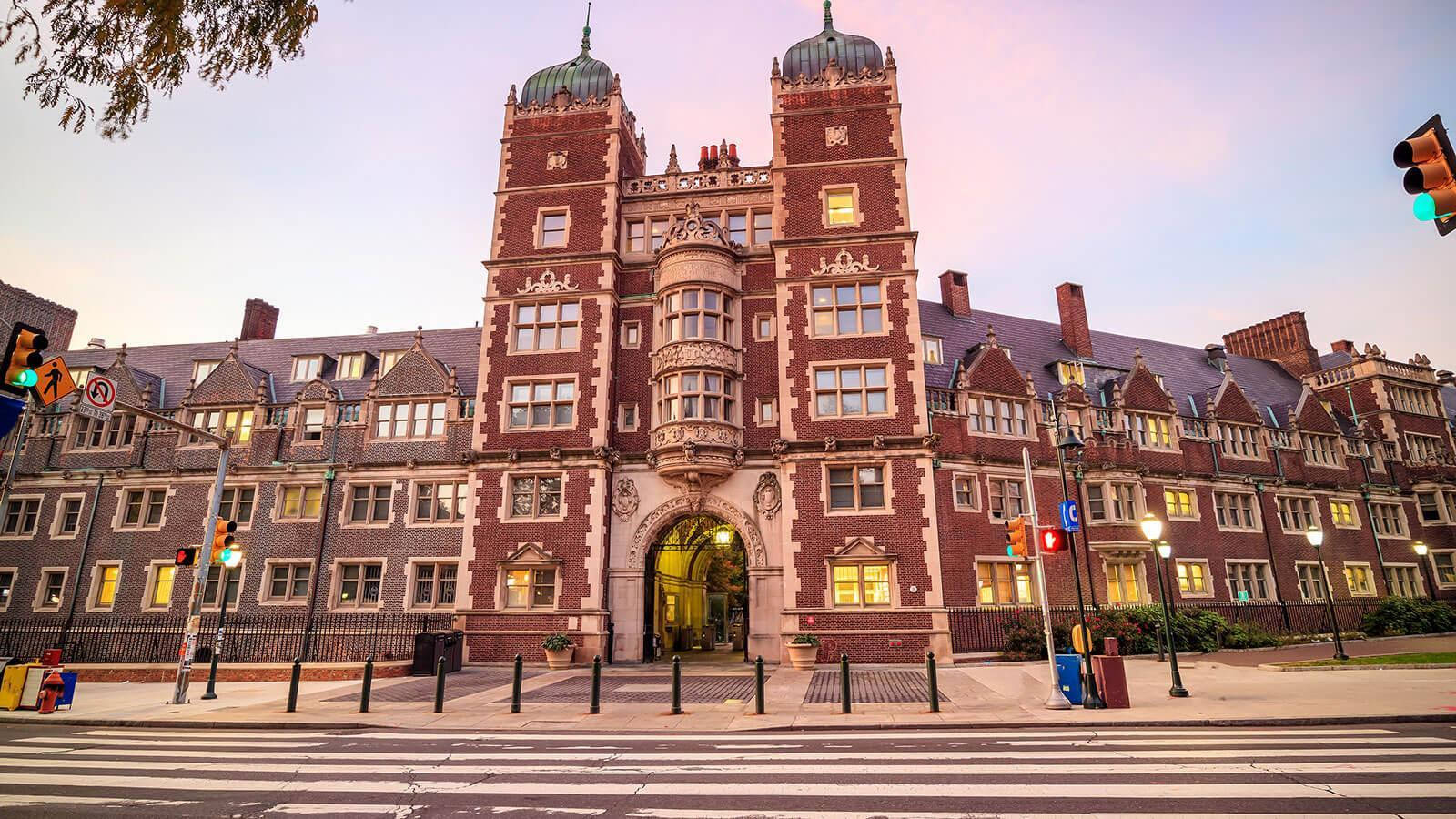 Caption: Majestic Greenspace At The University Of Pennsylvania Residential Quad Background