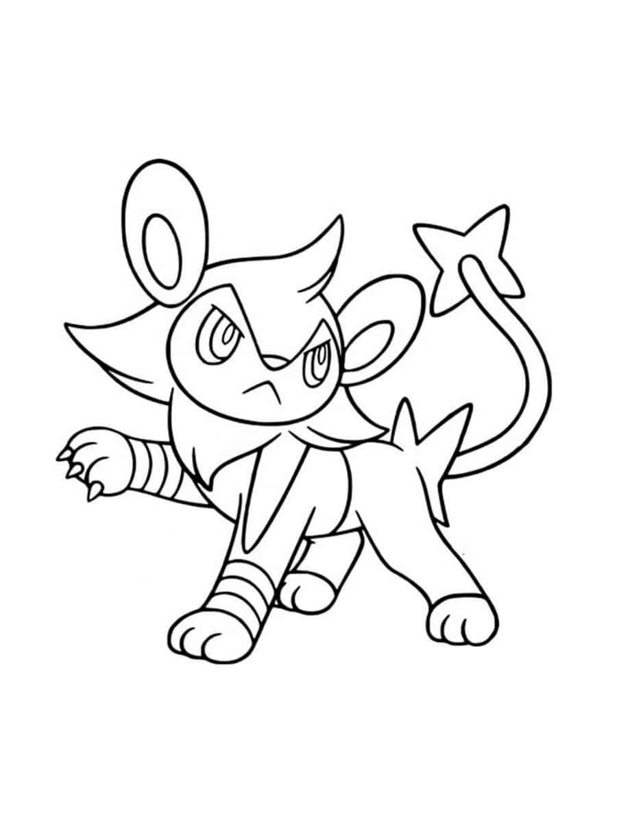 Caption: Majestic Luxio Pokemon Unleashing Its Claws Background