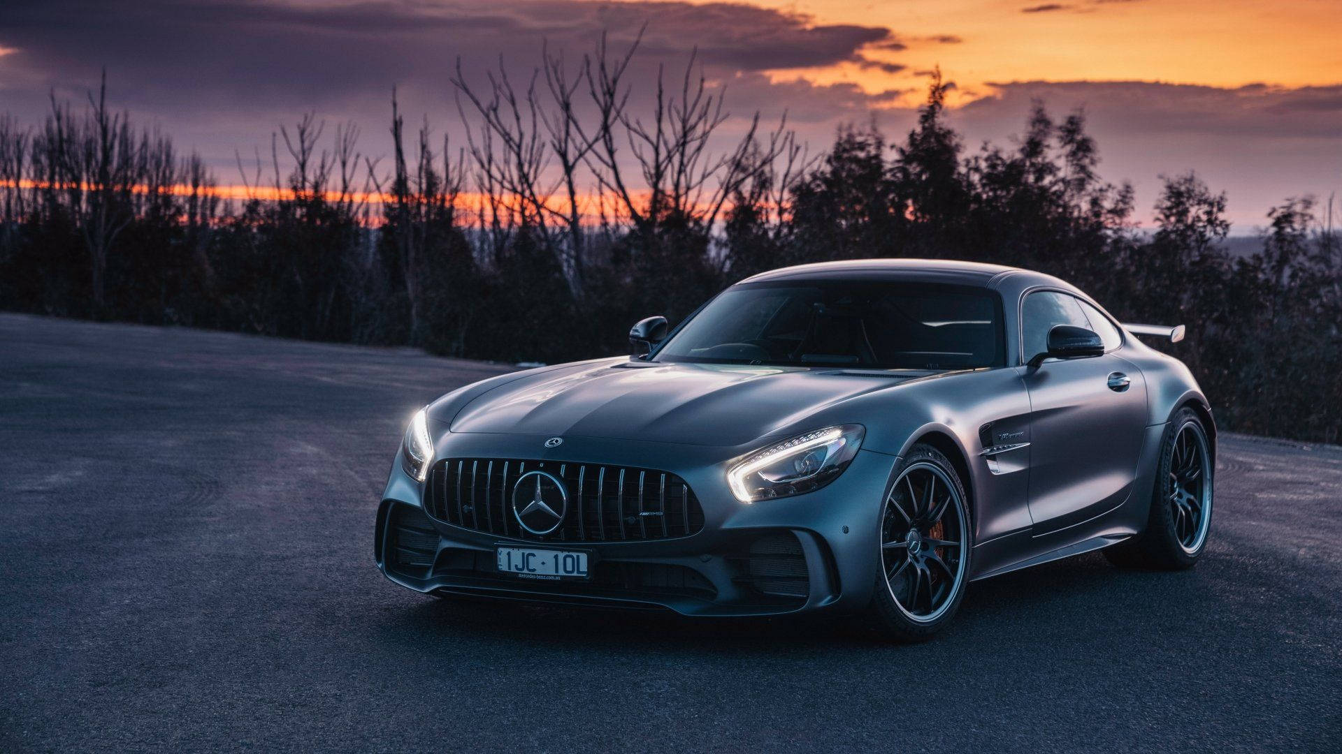 Caption: Majestic Mercedes Amg Gtr Poised For Thrills Background