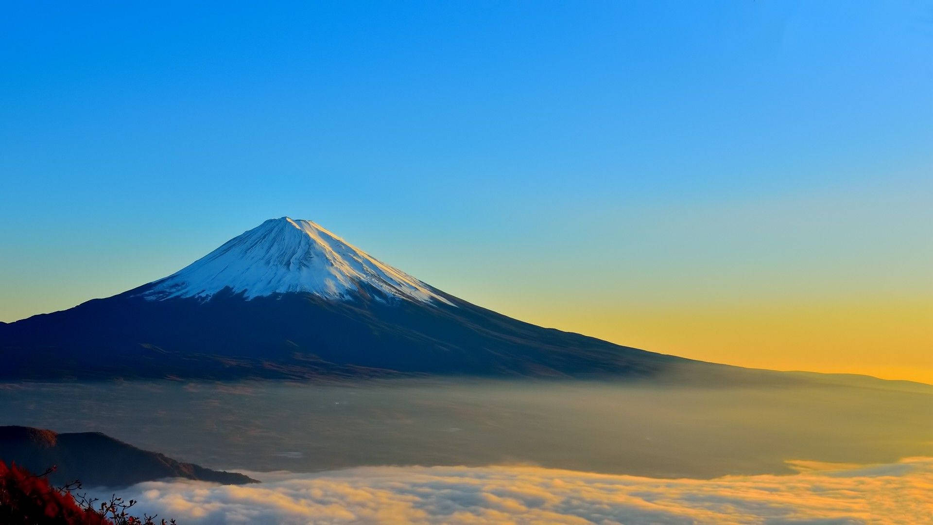 Caption: Majestic Mount Fuji In Autumn