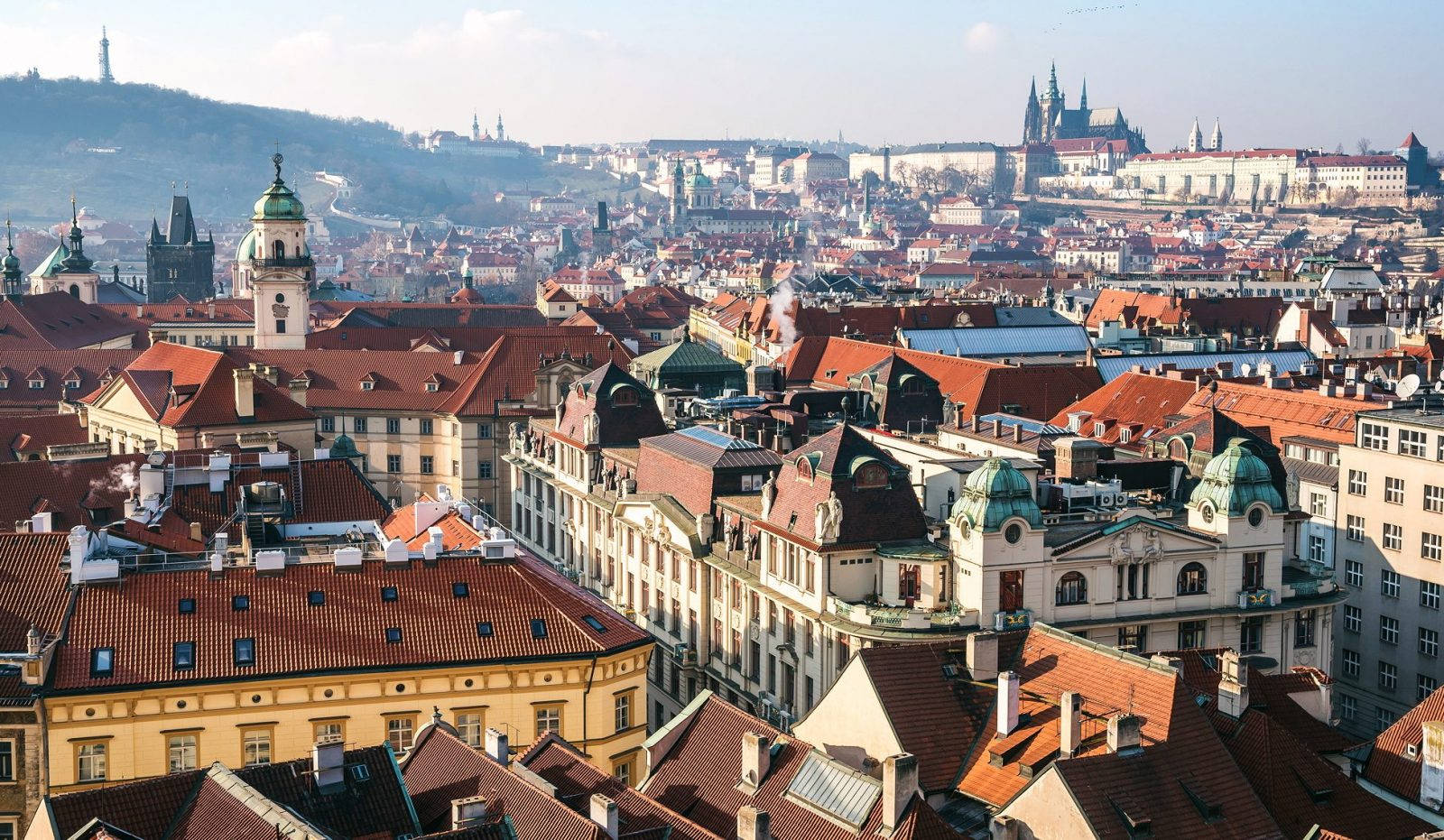 Caption: Majestic Municipal House In Prague Background