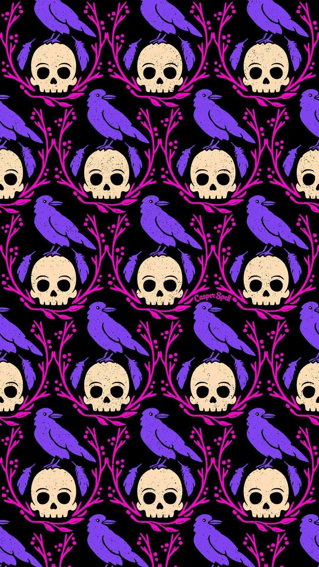 Caption: Majestic Purple Gothic Architecture Background