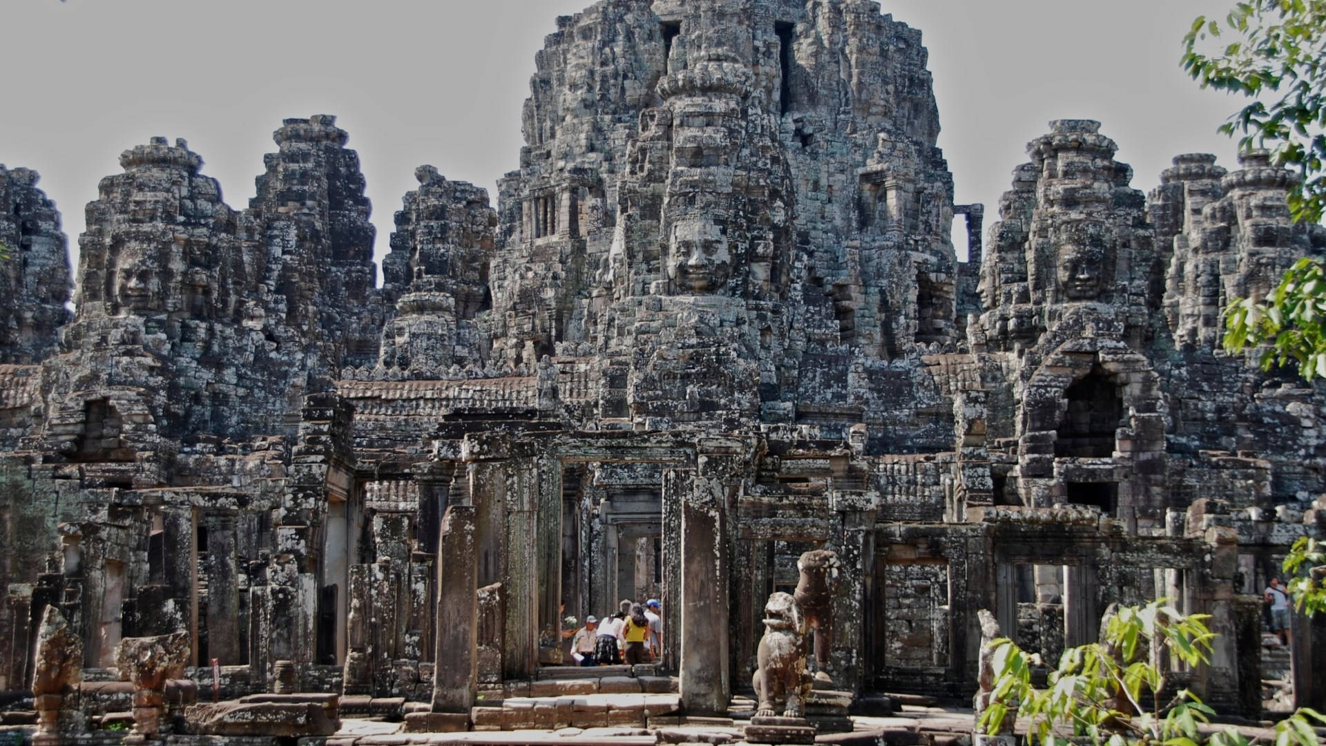 Caption: Majestic Ruins Of Angkor Wat Background