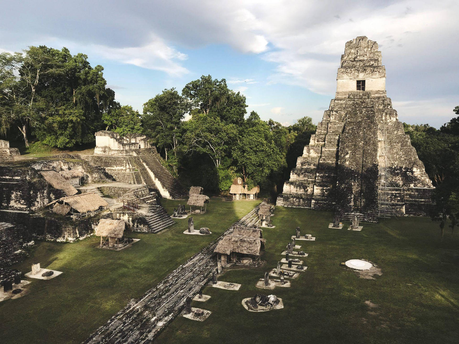 Caption: Majestic View Of Ancient Tikal Background