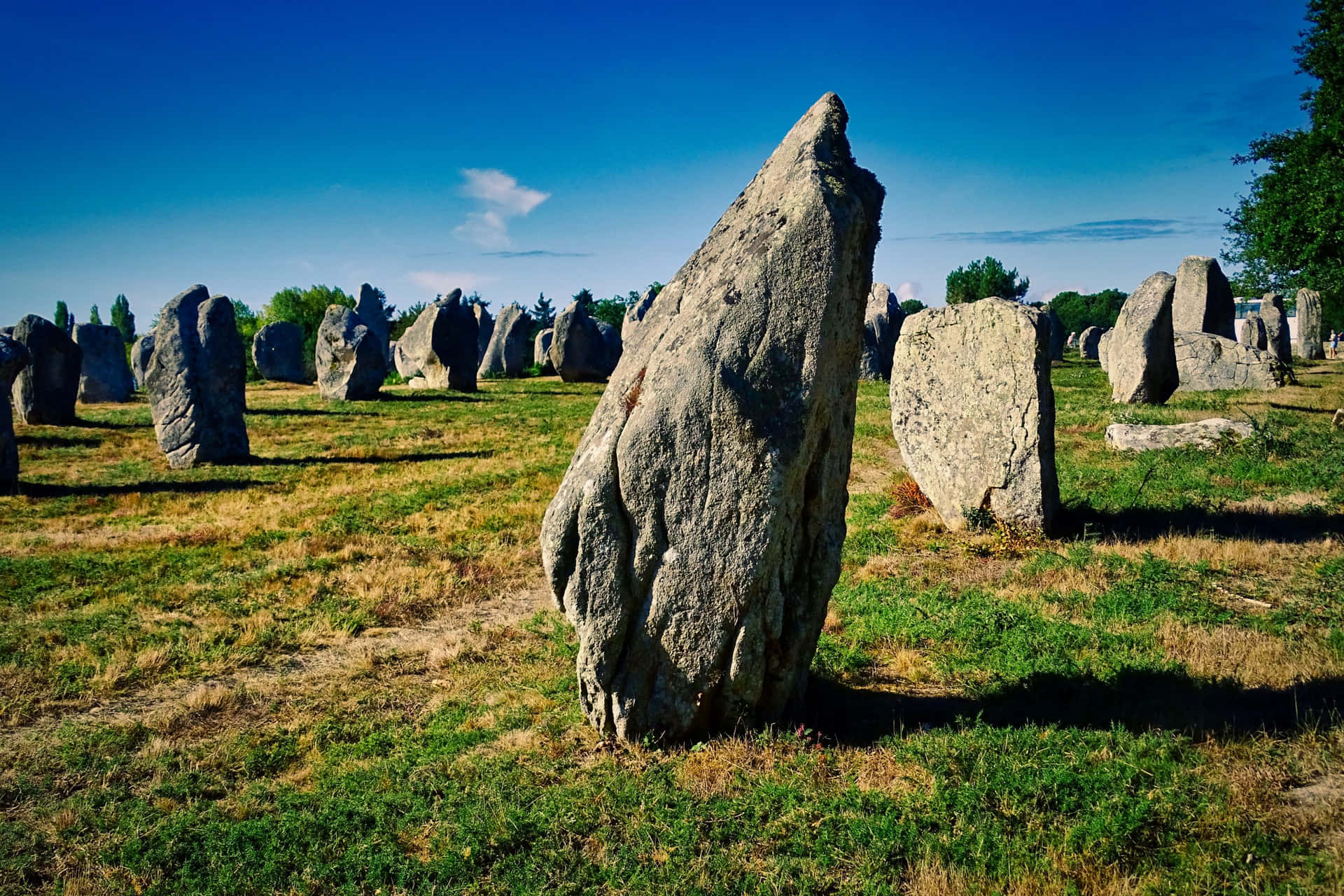 Caption: Majestic View Of Carnac Stones, France Background