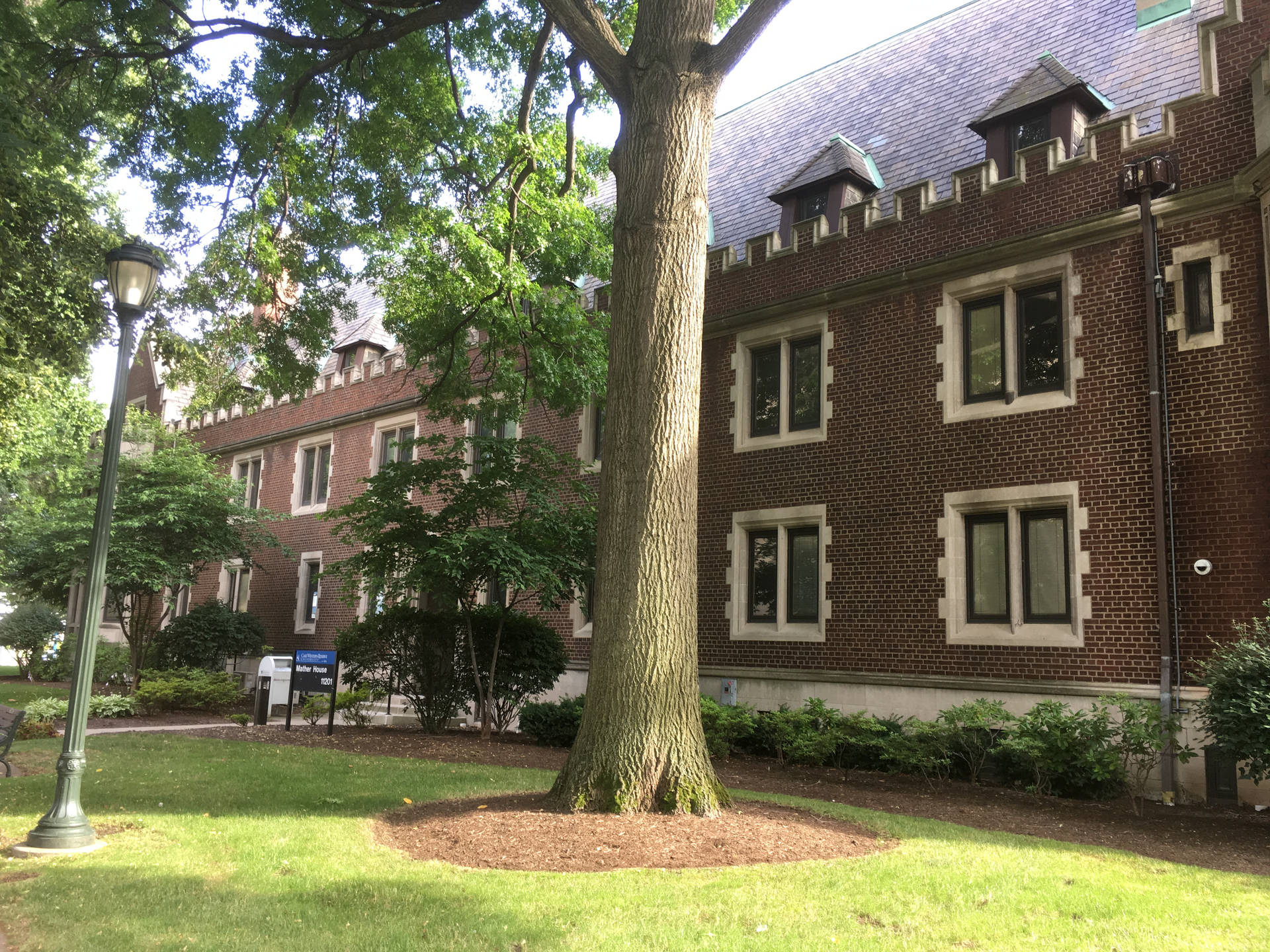 Caption: Majestic View Of Mather House In Case Western Reserve University Background