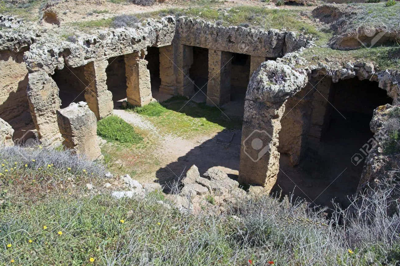 Caption: Majestic View Of The Tombs Of The Kings Background