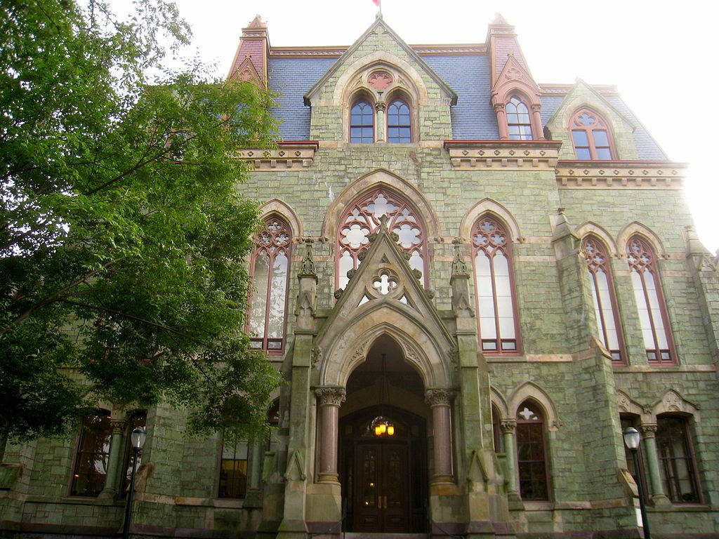 Caption: Majestic View Of The University Of Pennsylvania's College Hall Background