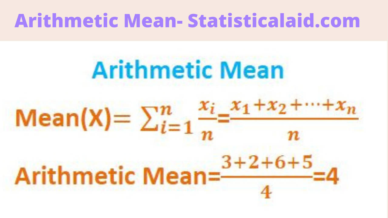 Caption: Mathematical Concept - Arithmetic Mean Formula Background