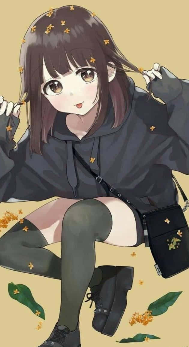 Caption: Menhera Chan - Cute Pastel Goth Aesthetic Background