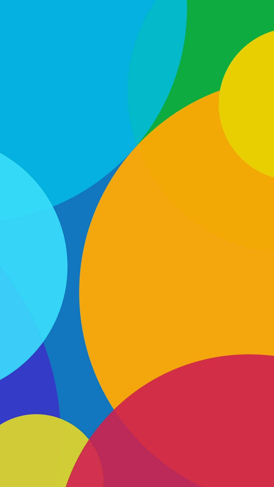 Caption: Miui Vibrant Colored Circle Backdrop Background