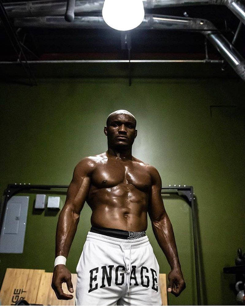 Caption: Mma Champion Kamaru Usman In Engage Fightwear