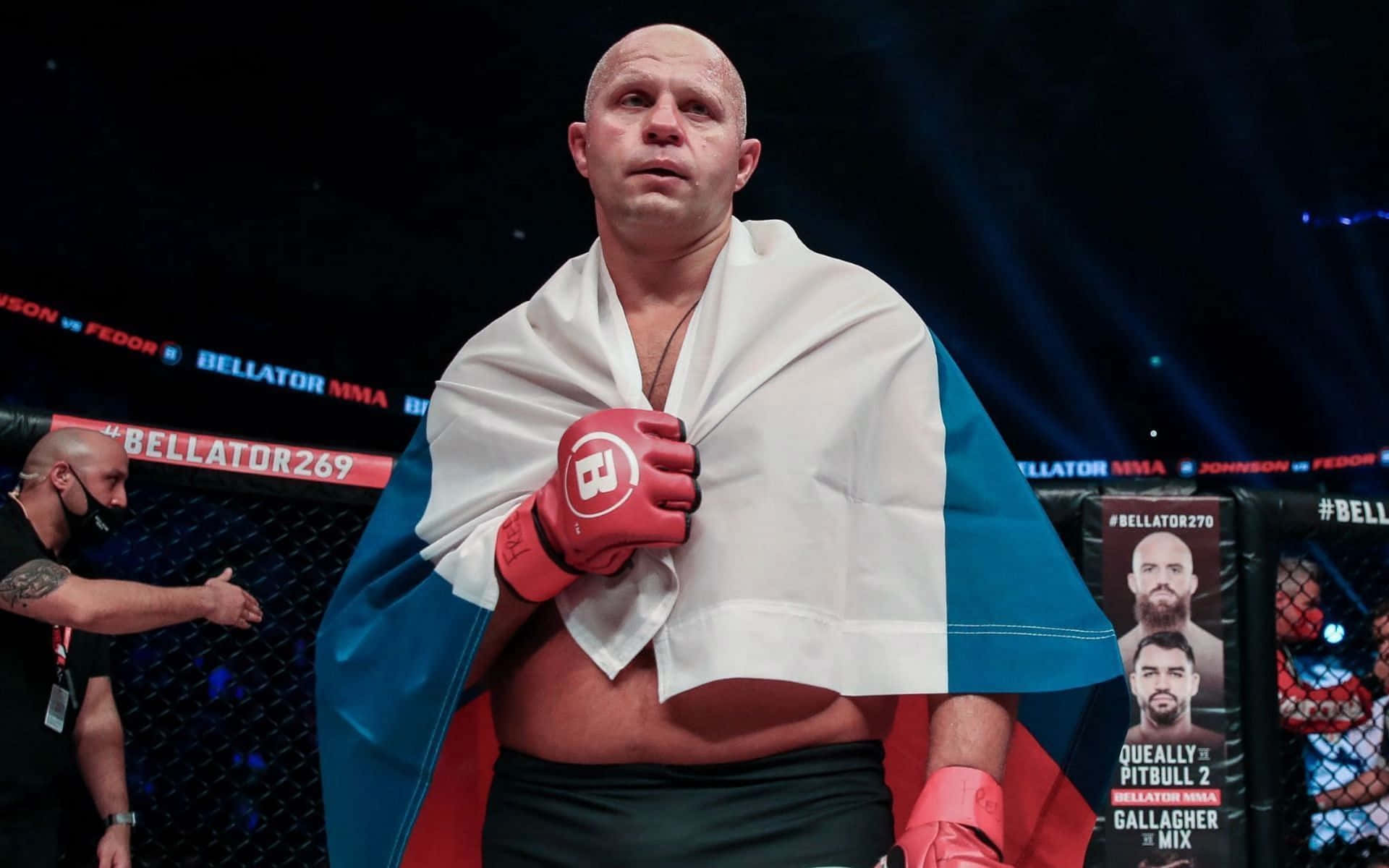 Caption: Mma Legend Fedor Emelianenko During Bellator 269 Event Background