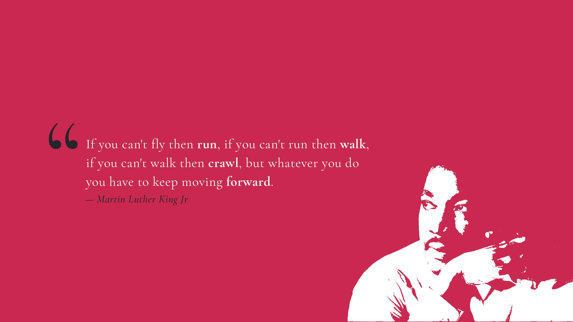 Caption: Motivational Quote From Martin Luther King Jr. Background