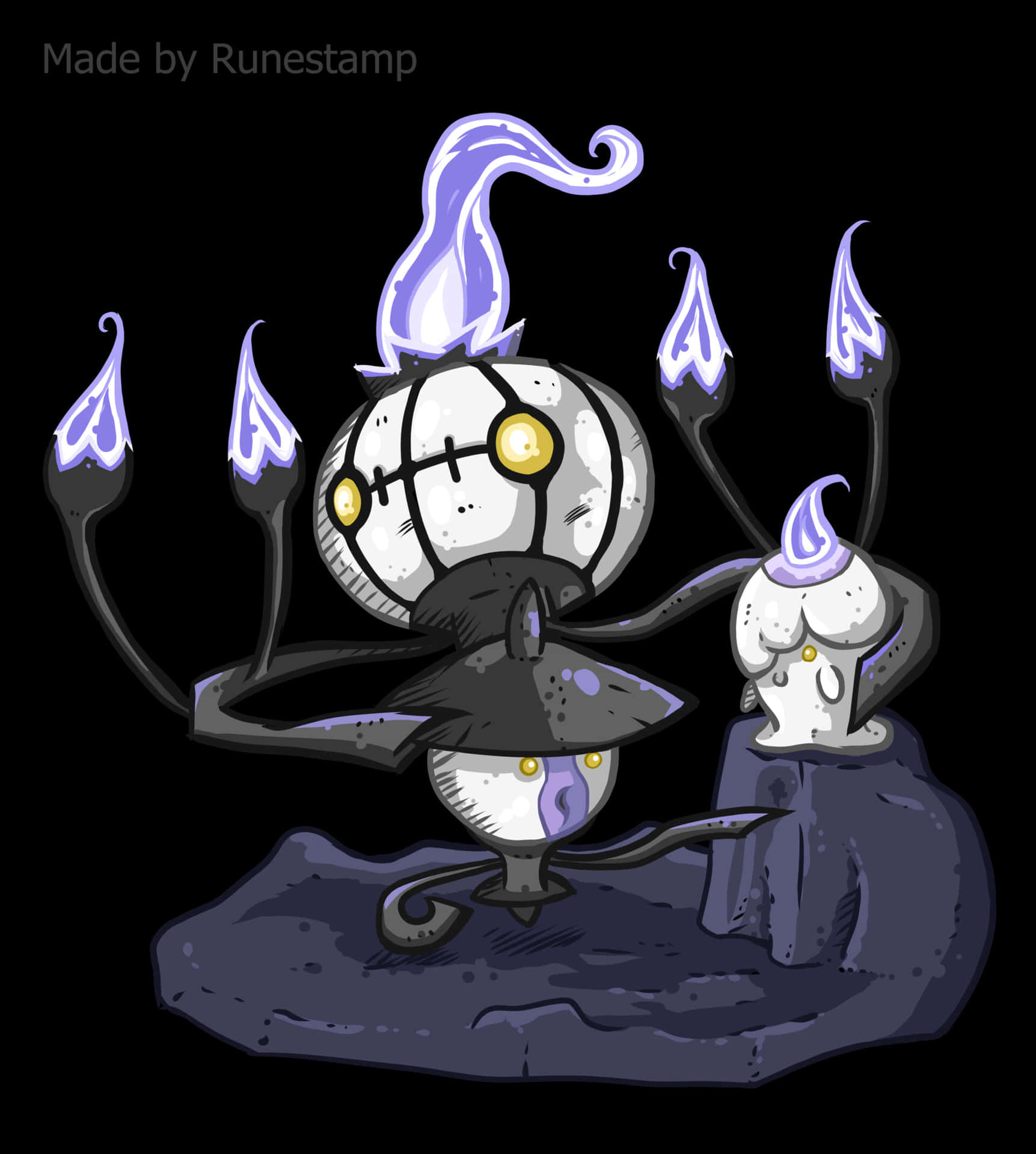 Caption: Mysterious Lampent Illuminating The Night Background