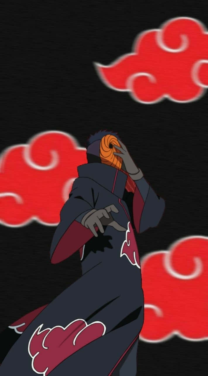 Caption: Mysterious Tobi Mask | A Symbol Of Power In Anime Background