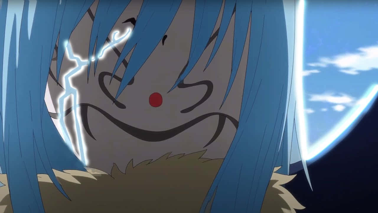 Caption: Mystical Rimuru Tempest - The Blue Lord Of The Jura Forest Background