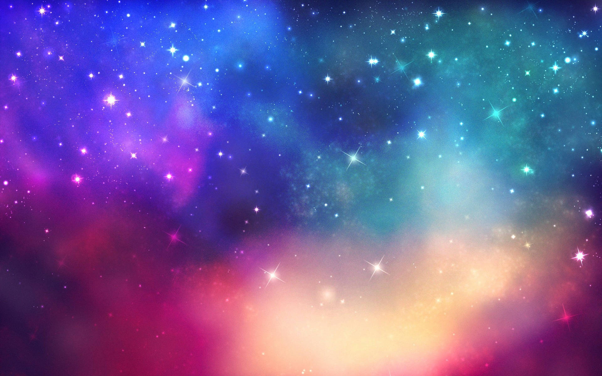 Caption: Mystical Spectrum – The Varied Colours Of A Rainbow Galaxy Background