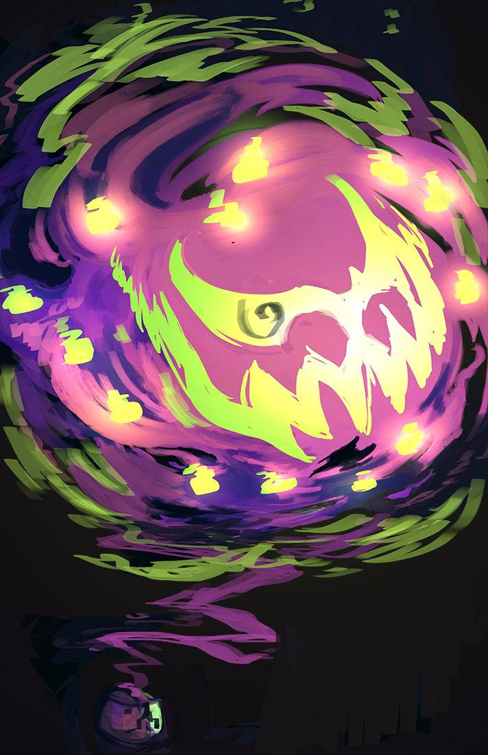 Caption: Mystical Spiritomb With Glowing Lights