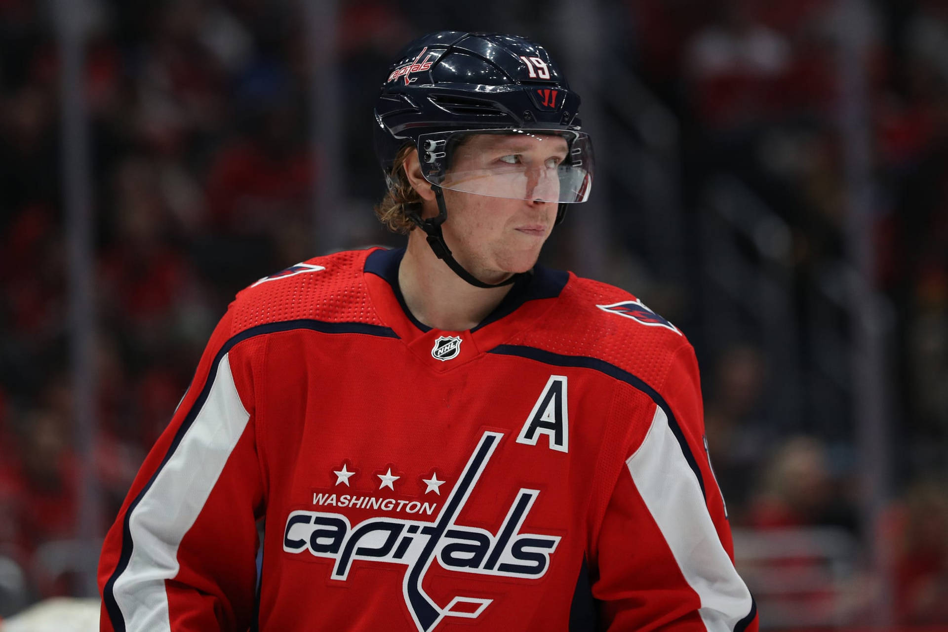 Caption: Nicklas Backstrom Displaying His Skills In Tampa Bay, 2019. Background