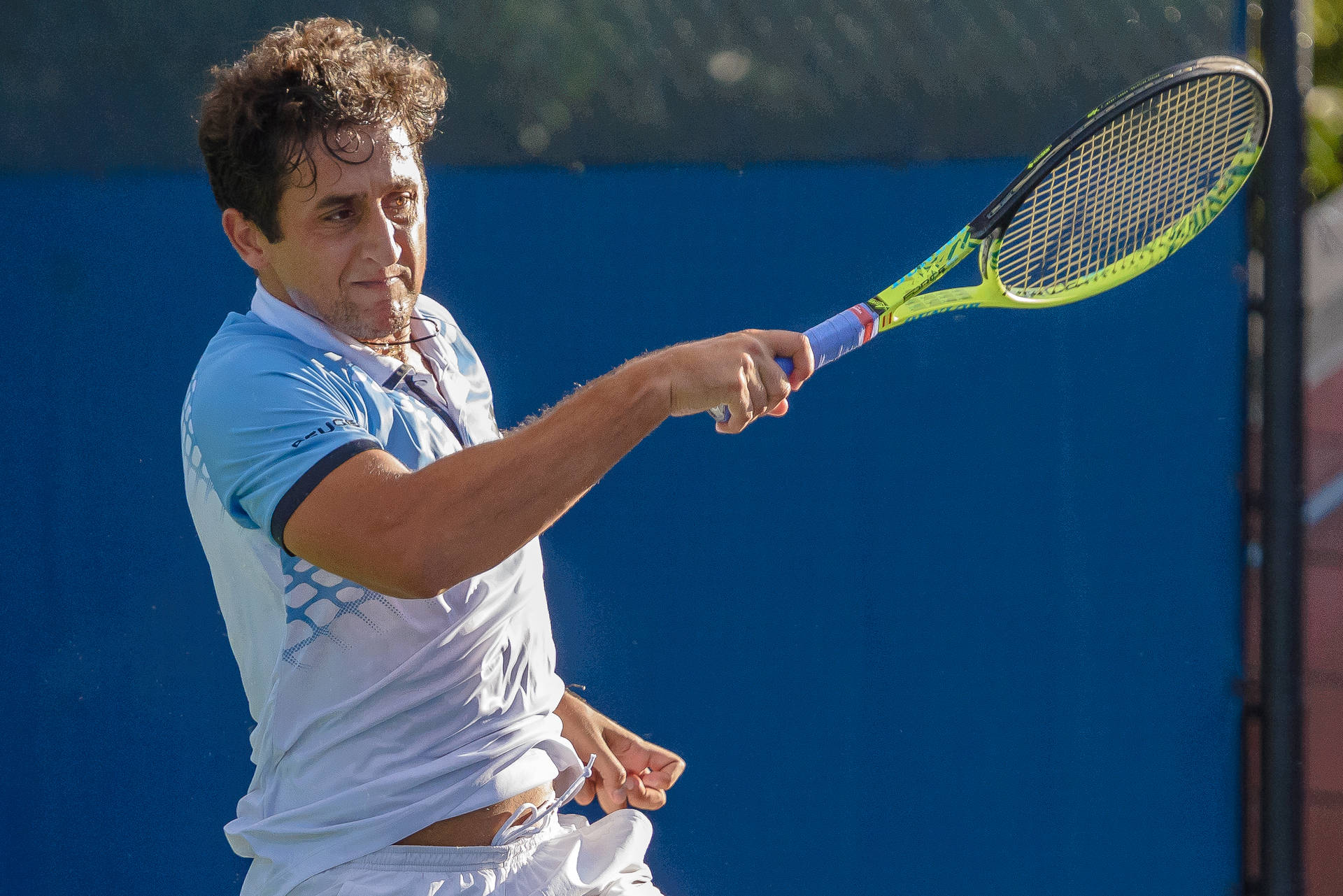 Caption: Nicolas Almagro Exhausted But Satisfied After A Rigorous Tennis Match