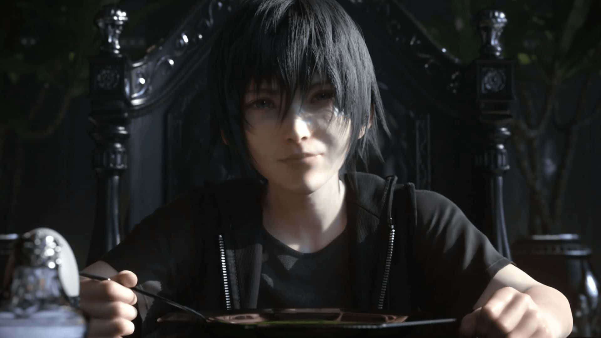 Caption: Noctis Lucis Caelum - A Battle Ready Prince Background