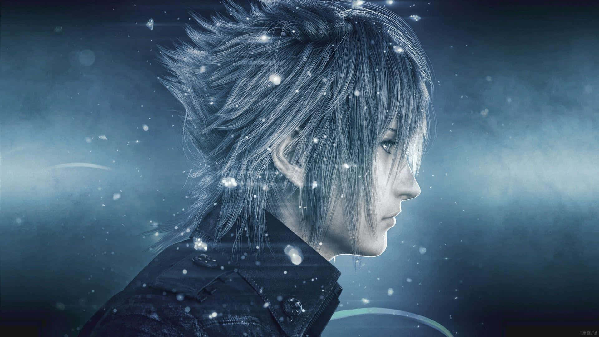 Caption: Noctis Lucis Caelum: The Crown Prince In Action Background